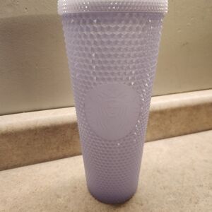 Starbucks 2021 Holiday Bling Studded Cold Cup Tumbler - 24oz Lavender No Straw